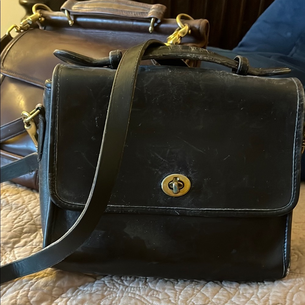 Classic Black Leather Men's Bag